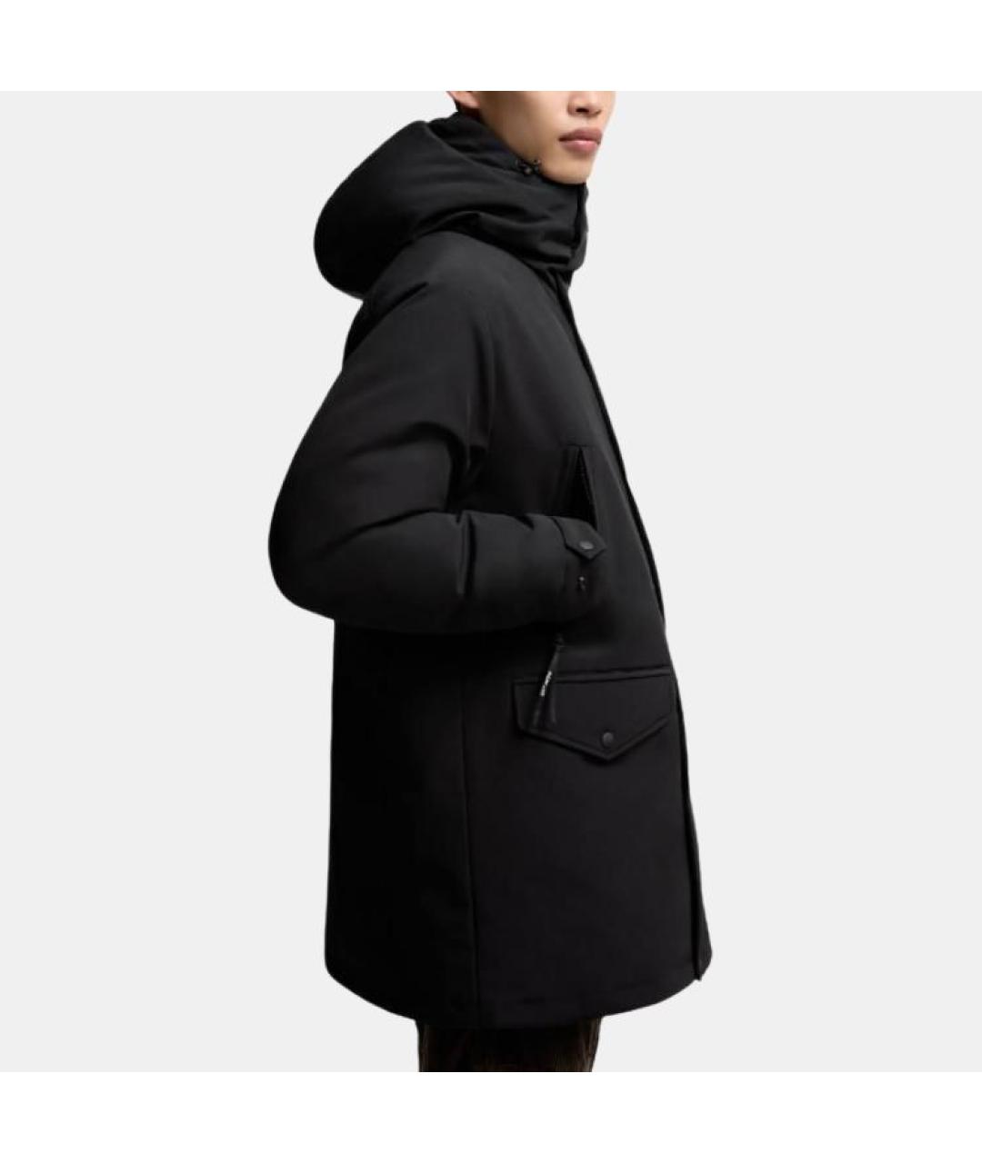 MONCLER Черный пуховик, фото 3