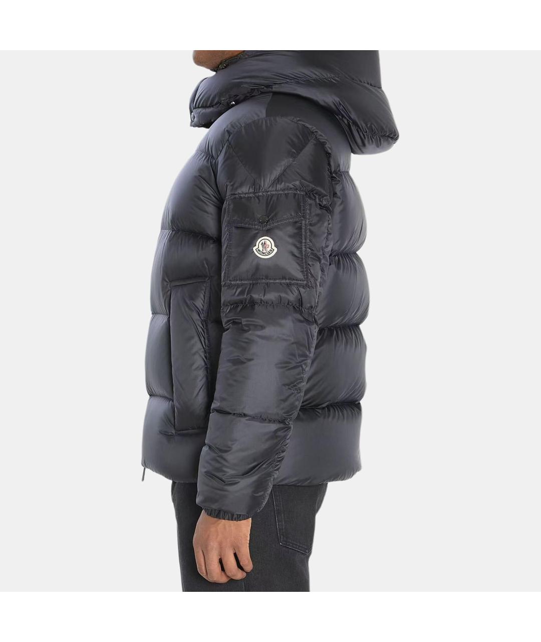 MONCLER Черная полиамидовая куртка, фото 6