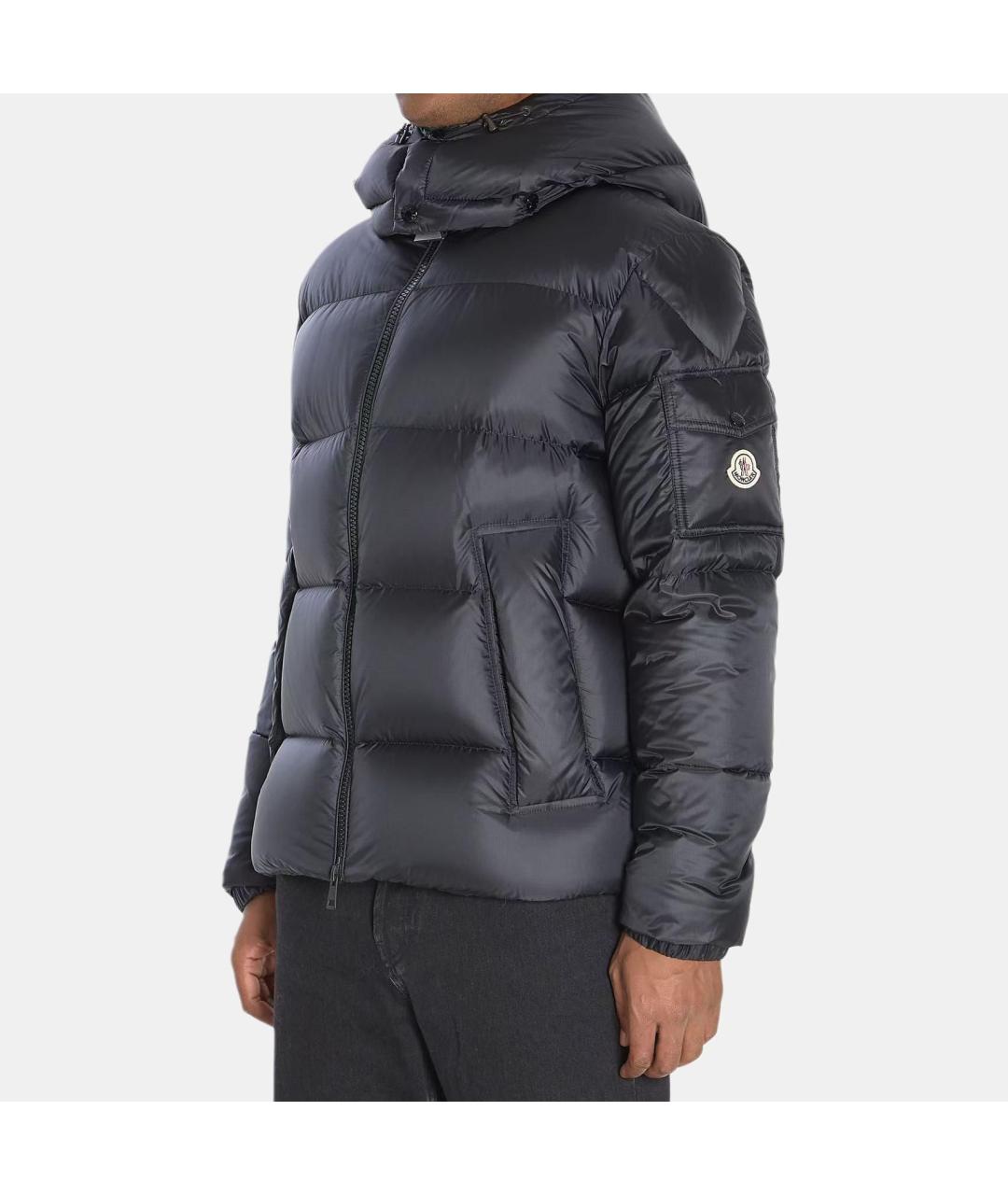 MONCLER Черная полиамидовая куртка, фото 5