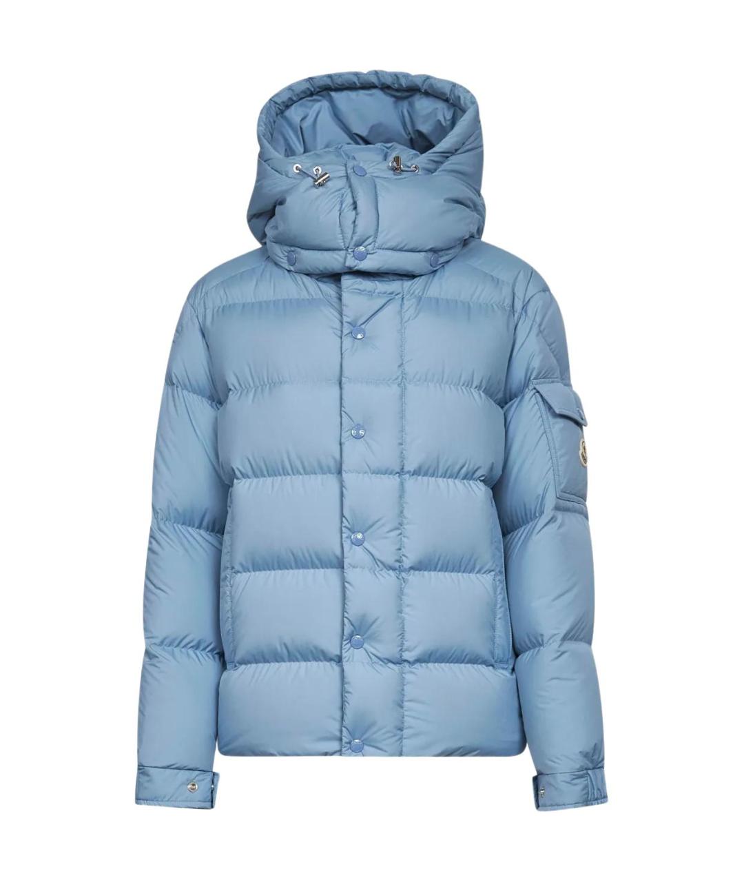 MONCLER Голубой пуховик, фото 1