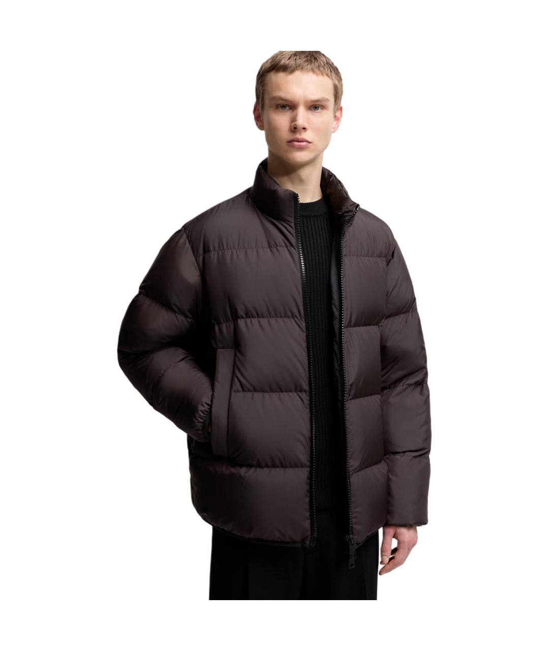 MONCLER Коричневый пуховик, фото 3