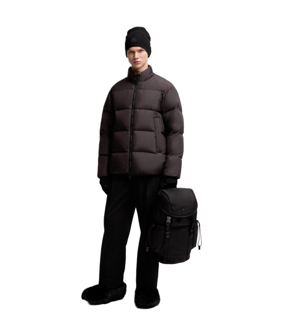 MONCLER Коричневый пуховик, фото 5