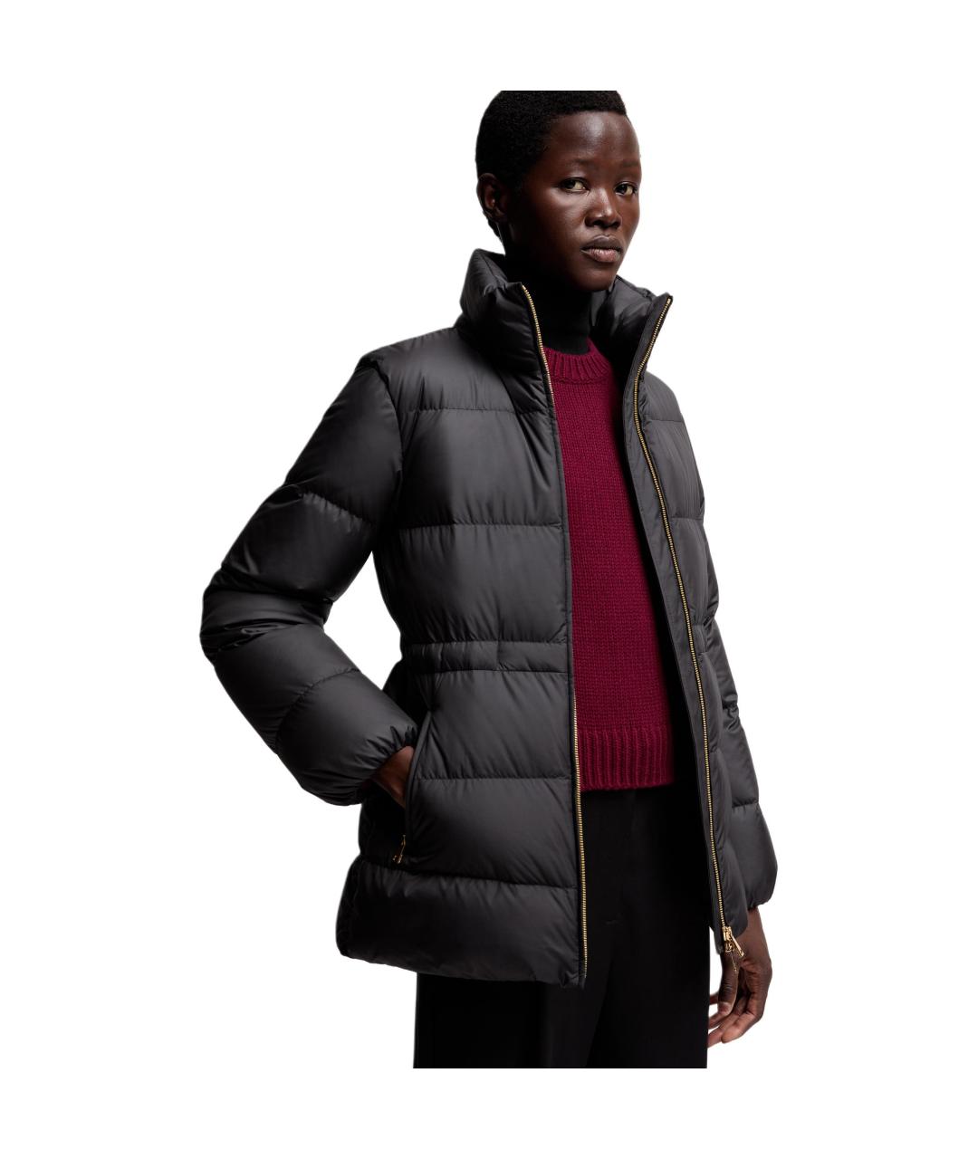 MONCLER Черный пуховик, фото 3