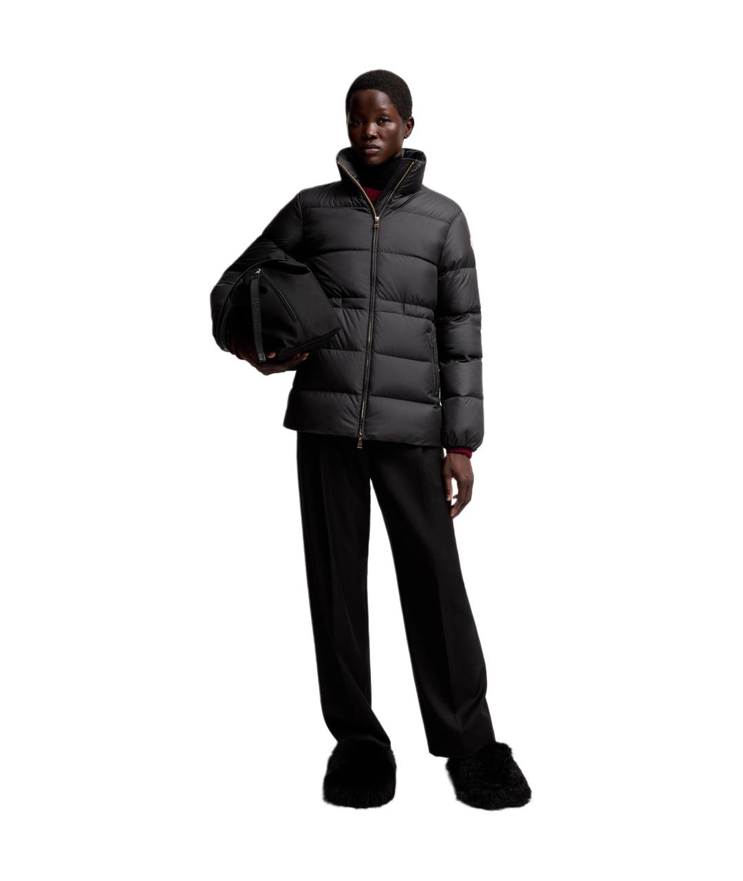 MONCLER Черный пуховик, фото 5