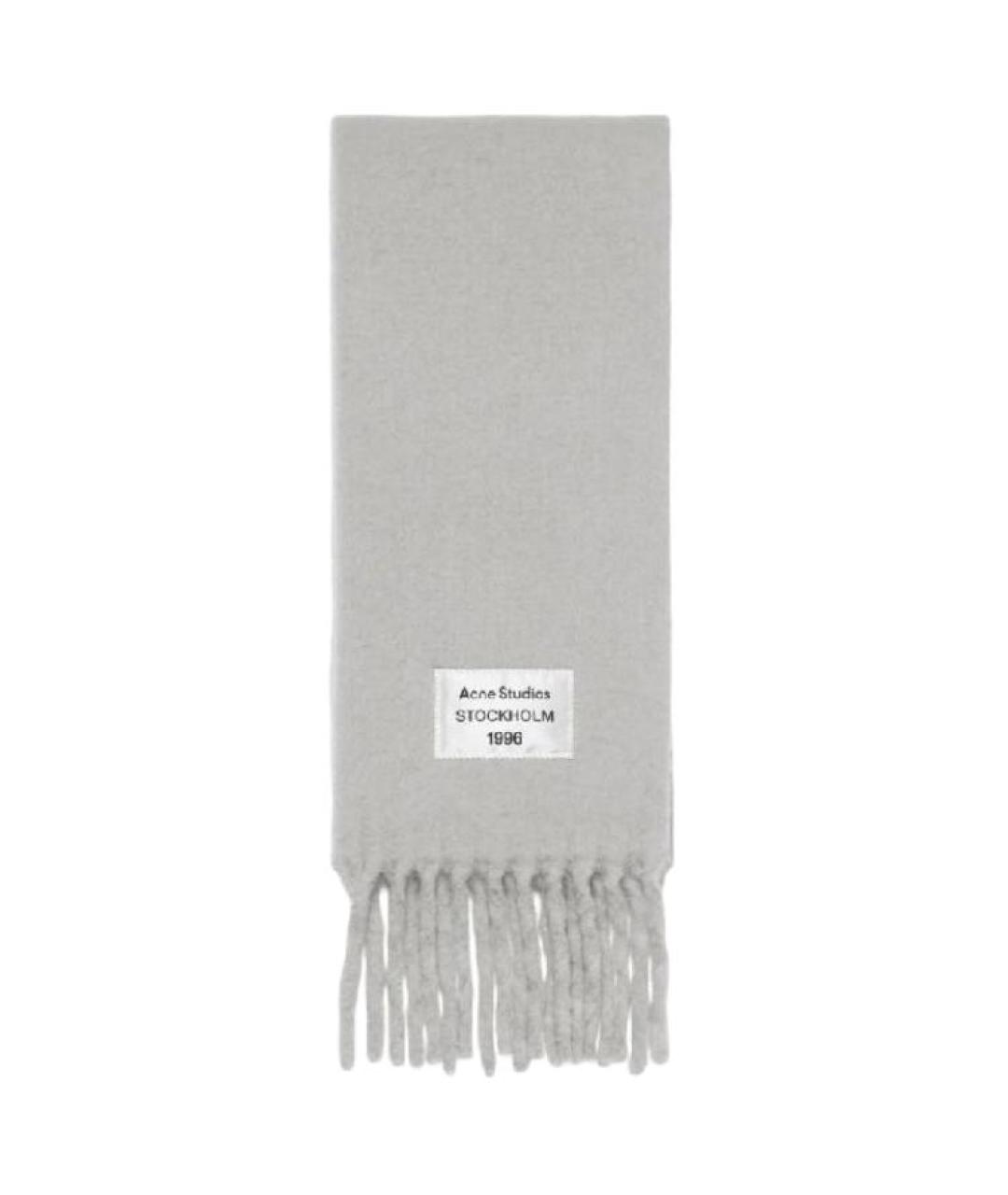 ACNE STUDIOS Серый шарф, фото 4