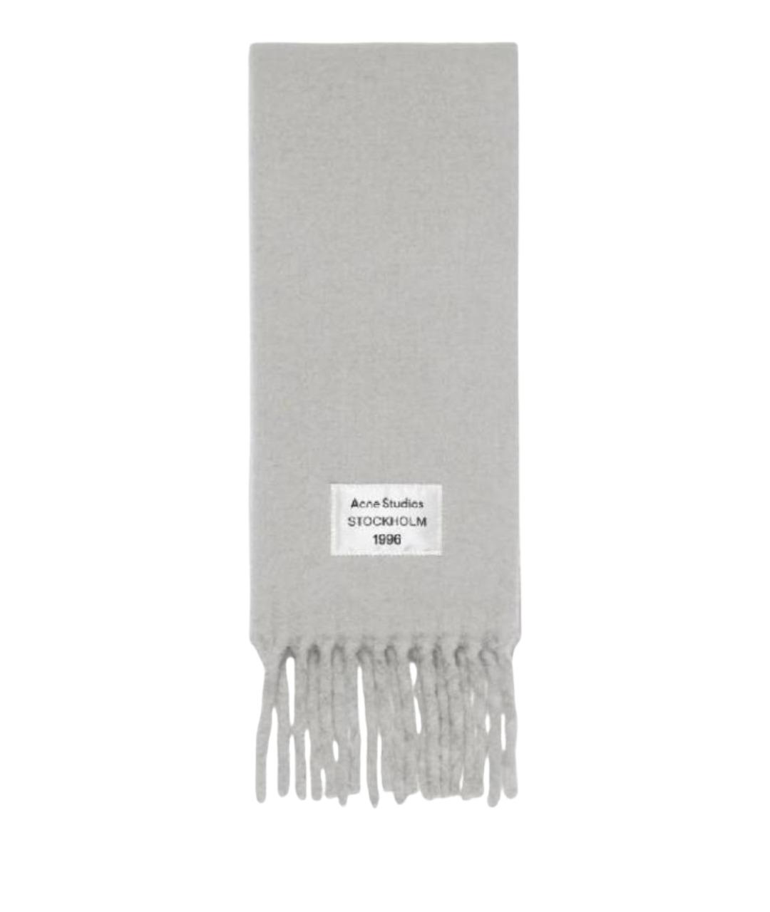 ACNE STUDIOS Серый шарф, фото 1
