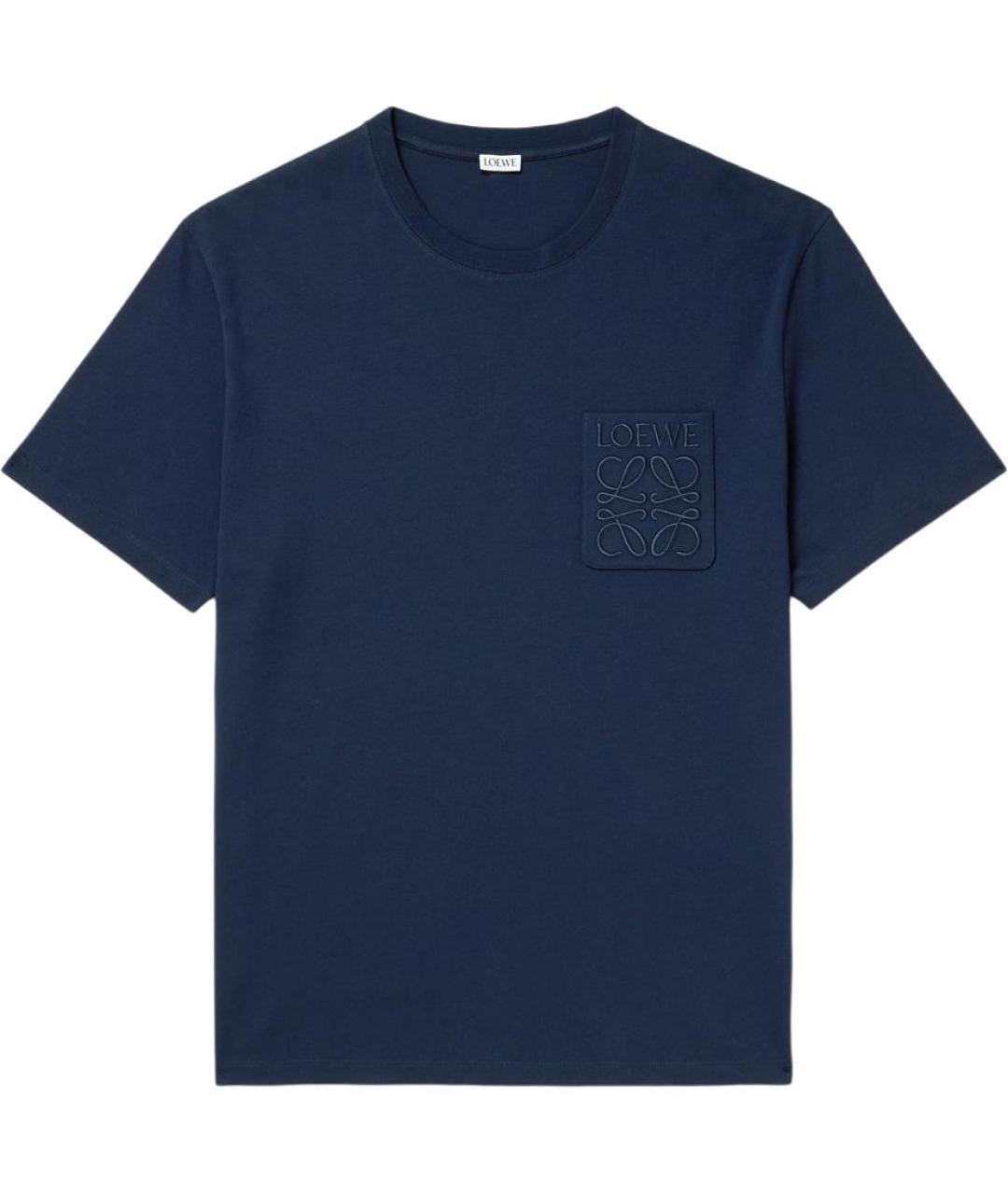 LOEWE Синяя хлопковая футболка, фото 1