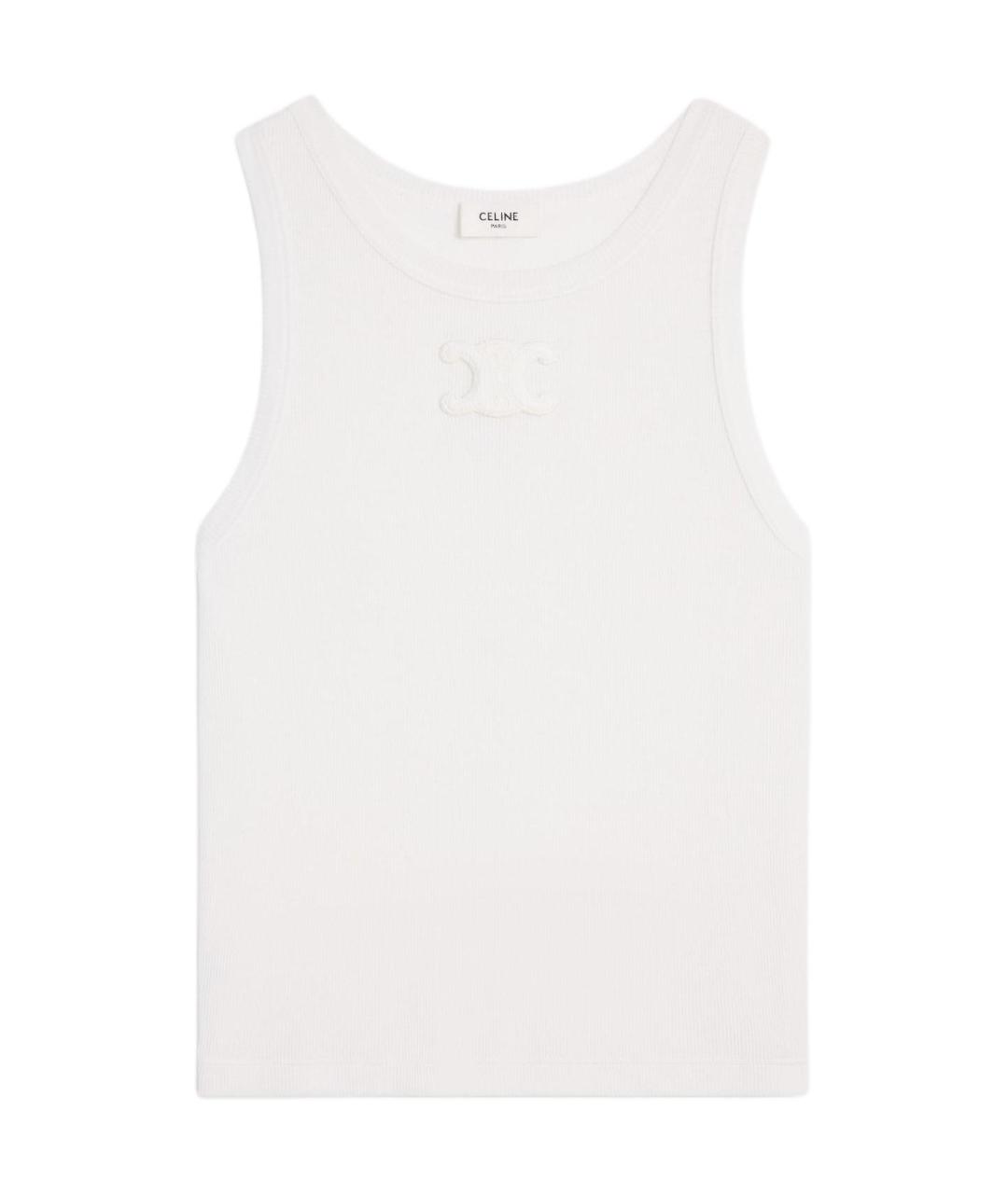 CELINE Белая майка, фото 1