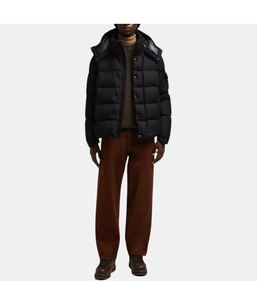 MONCLER Черный пуховик, фото 3