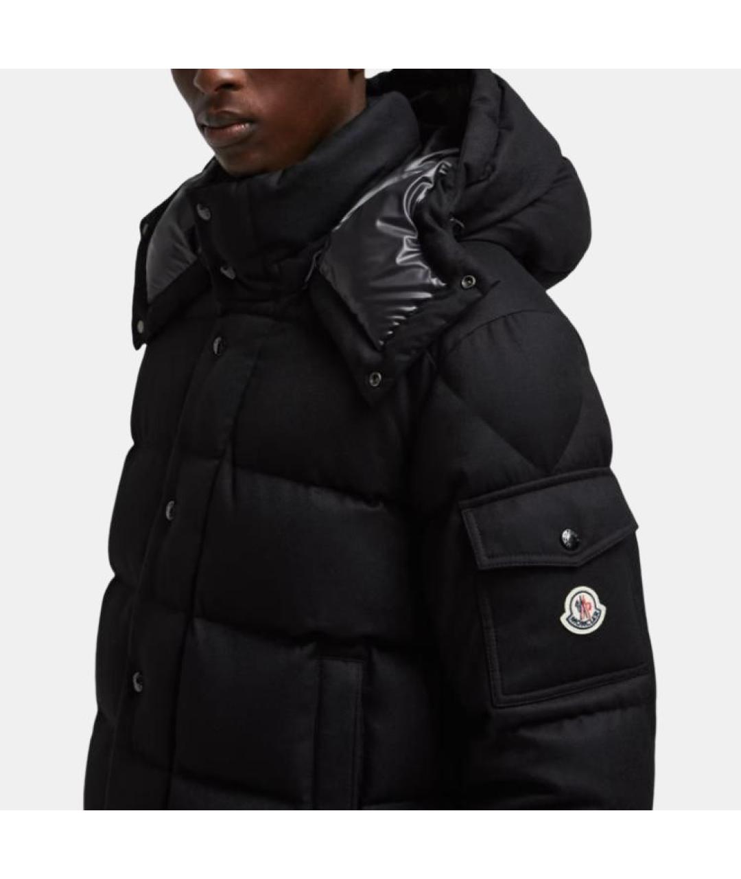 MONCLER Черный пуховик, фото 2