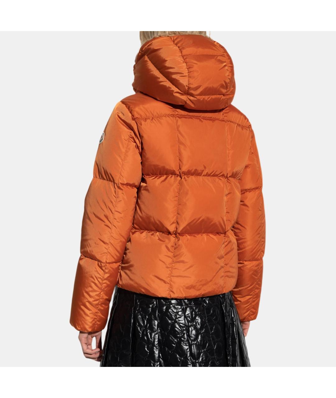 MONCLER Оранжевый пуховик, фото 4