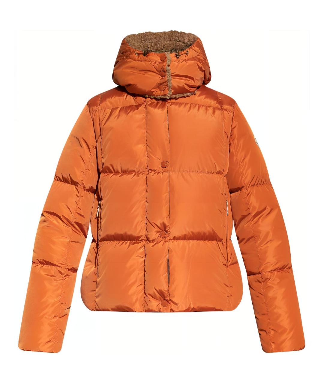 MONCLER Оранжевый пуховик, фото 1
