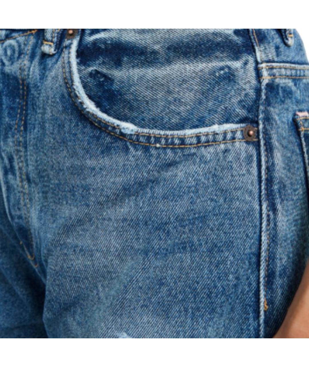 ACNE STUDIOS Синие хлопковые прямые джинсы, фото 4