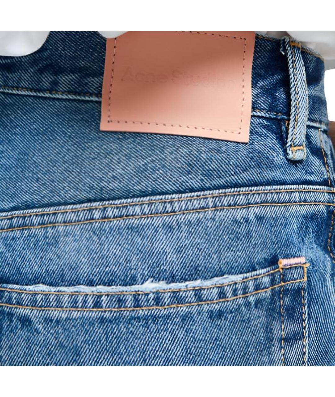ACNE STUDIOS Синие хлопковые прямые джинсы, фото 7
