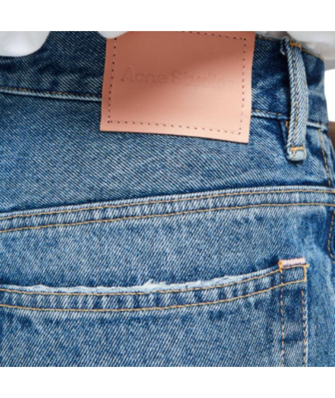 ACNE STUDIOS Синие хлопковые прямые джинсы, фото 5