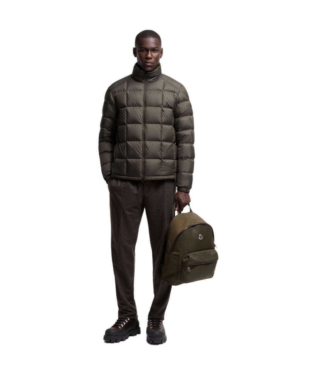 MONCLER Зеленый пуховик, фото 2