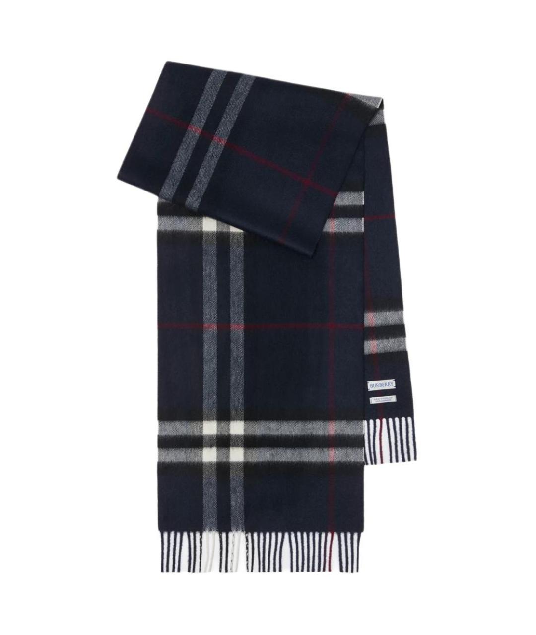 BURBERRY Темно-синий шарф, фото 1