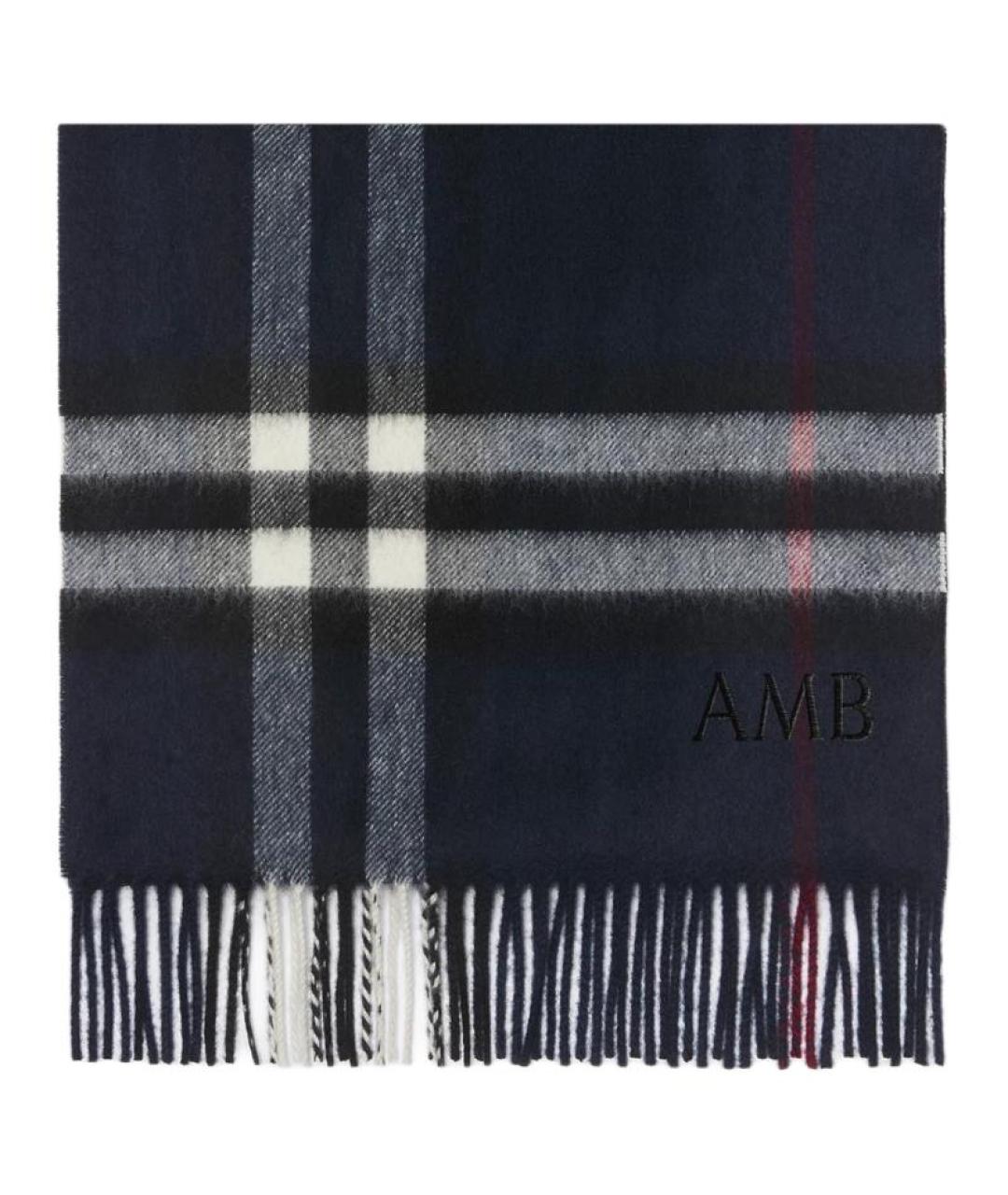 BURBERRY Темно-синий шарф, фото 3