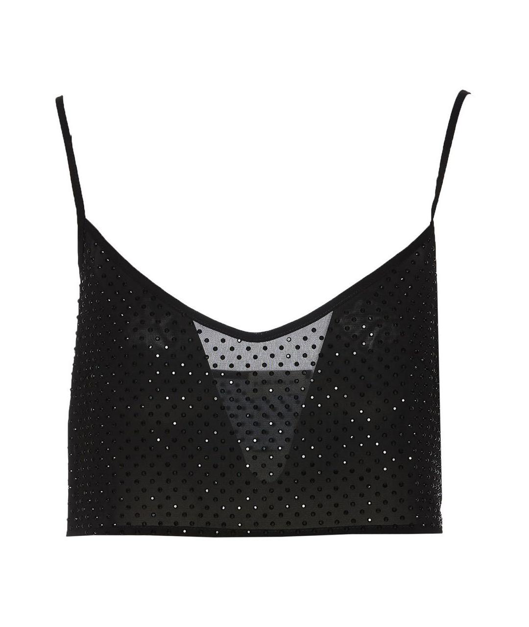 P.A.R.O.S.H. Черная полиэстеровая майка, фото 1