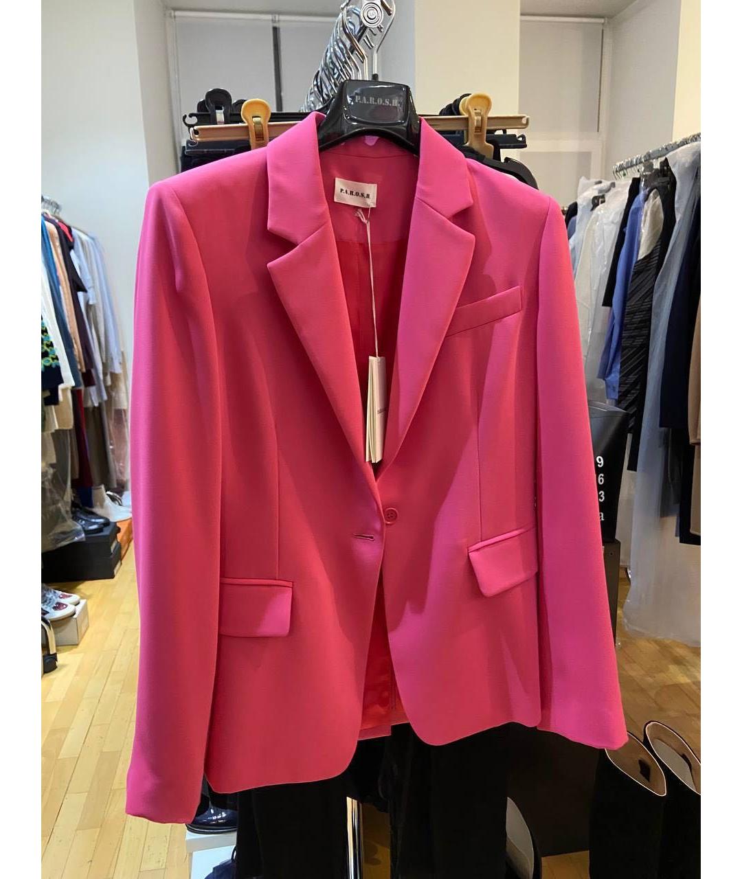 P.A.R.O.S.H. Фуксия вискозный жакет/пиджак, фото 3