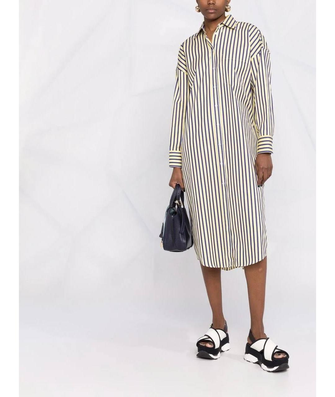 P.A.R.O.S.H. Бежевое хлопковое повседневное платье, фото 2