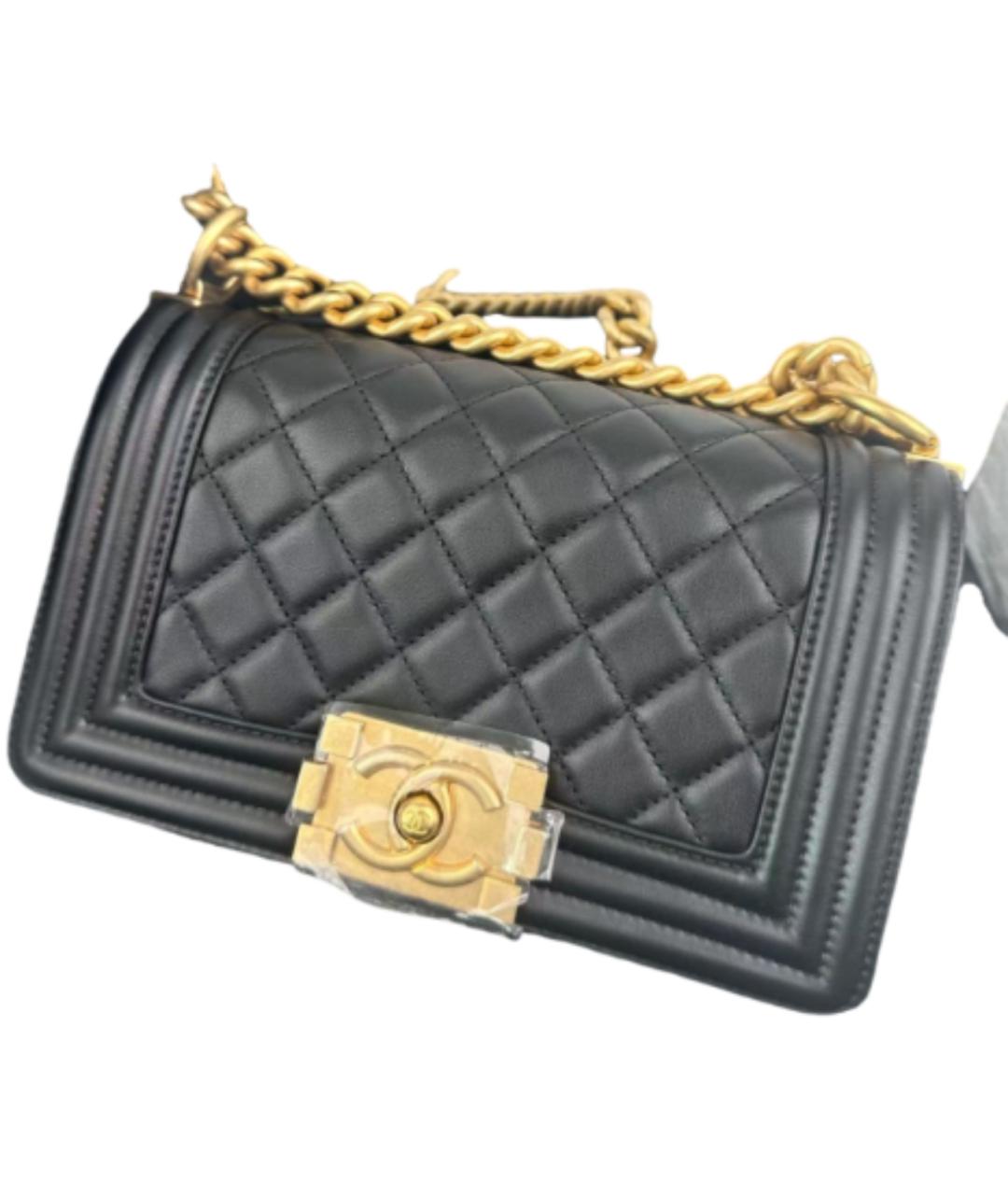 CHANEL Черная кожаная сумка через плечо, фото 7