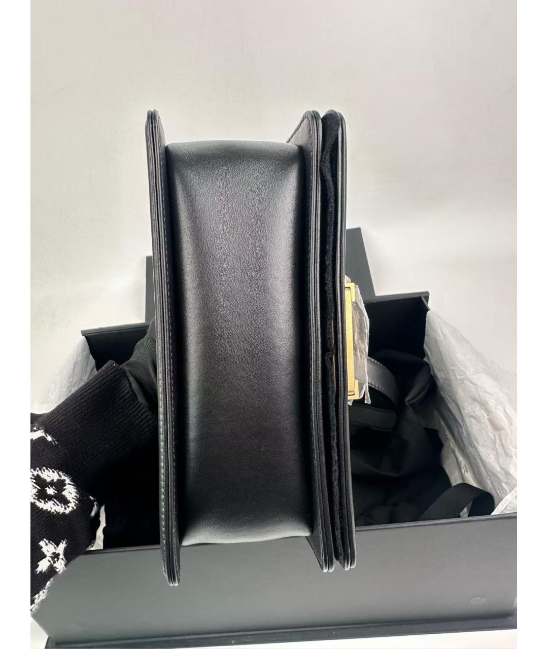 CHANEL Черная кожаная сумка через плечо, фото 5