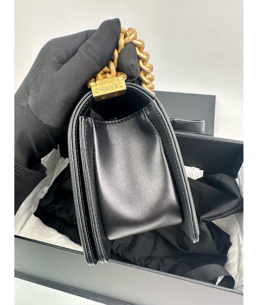 CHANEL Черная кожаная сумка через плечо, фото 3