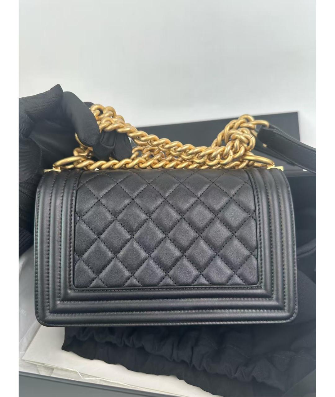 CHANEL Черная кожаная сумка через плечо, фото 4