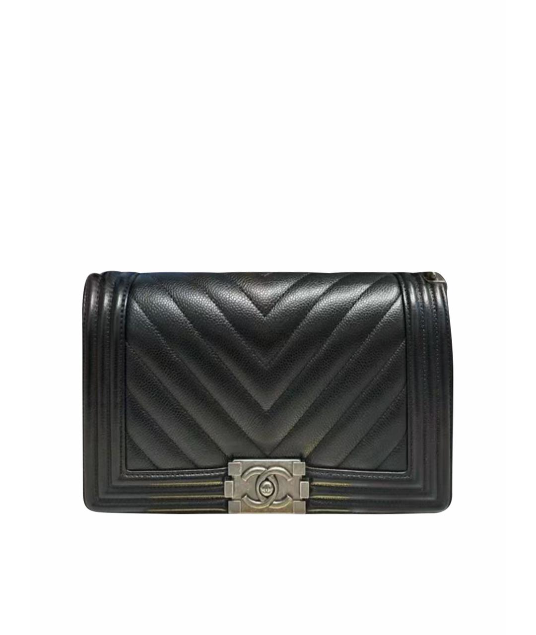 CHANEL Черная кожаная сумка через плечо, фото 1