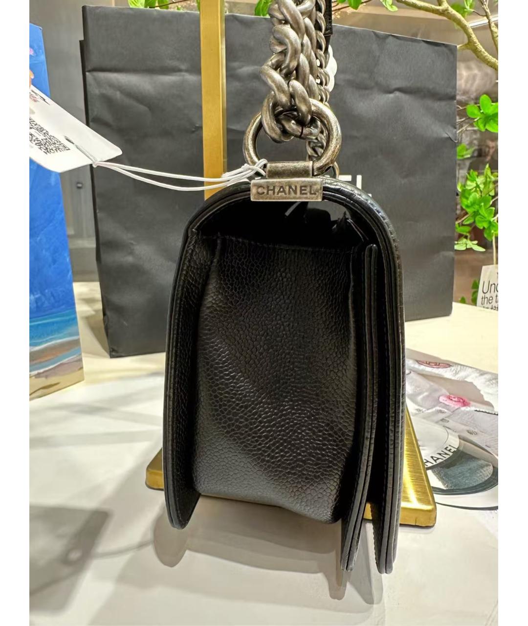 CHANEL Черная кожаная сумка через плечо, фото 3
