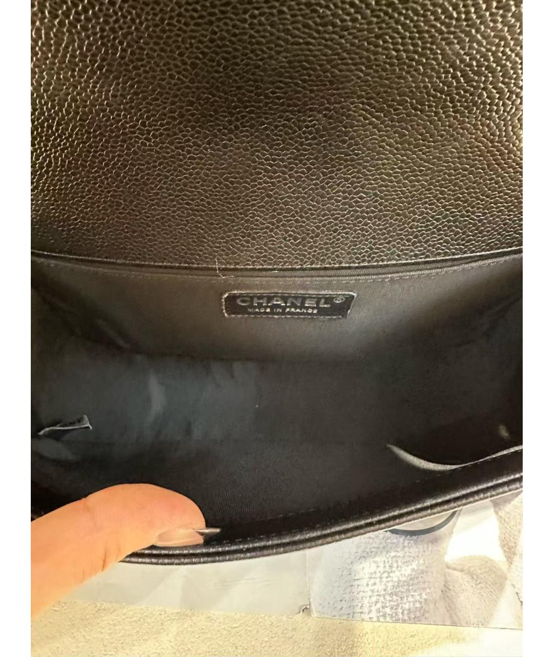 CHANEL Черная кожаная сумка через плечо, фото 6