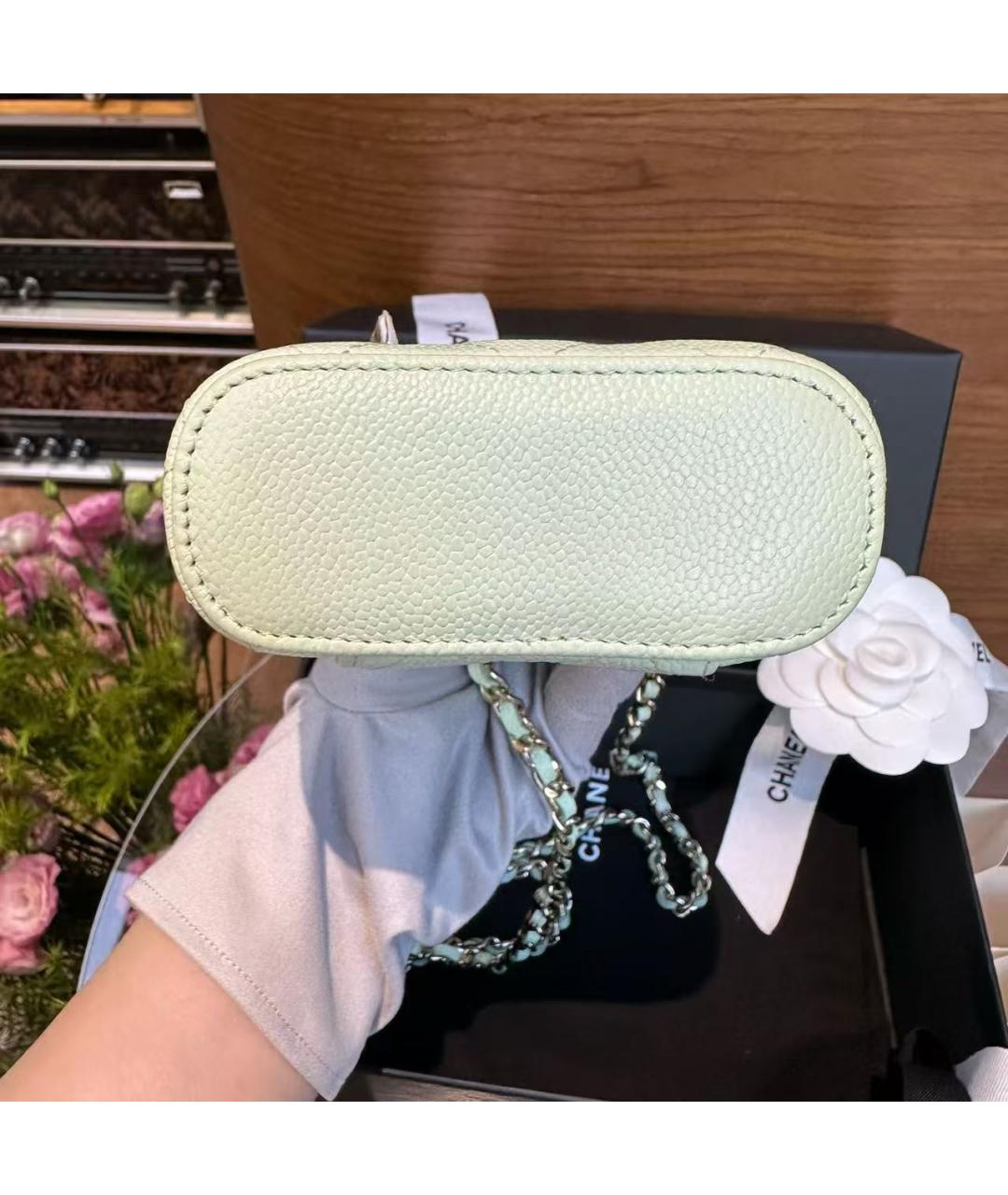 CHANEL Зеленая кожаная сумка через плечо, фото 4