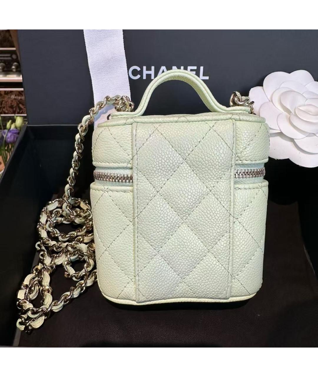 CHANEL Зеленая кожаная сумка через плечо, фото 3