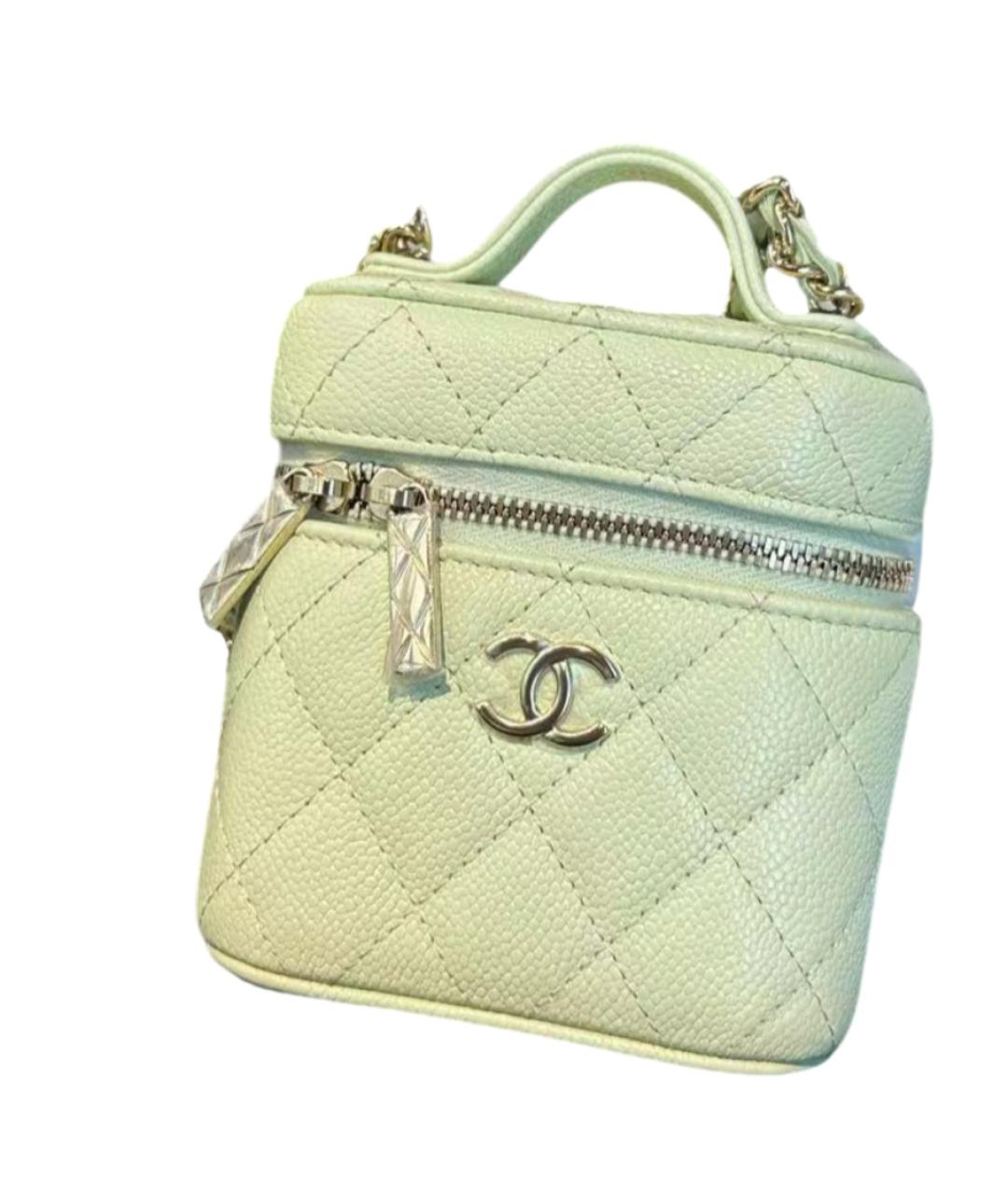 CHANEL Зеленая кожаная сумка через плечо, фото 7