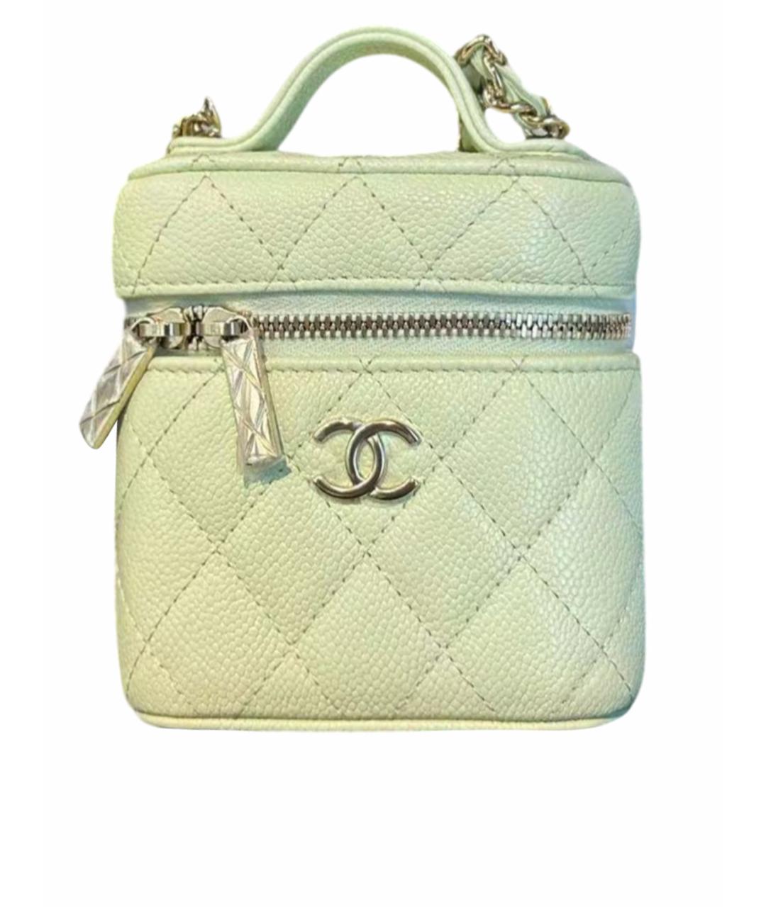 CHANEL Зеленая кожаная сумка через плечо, фото 1