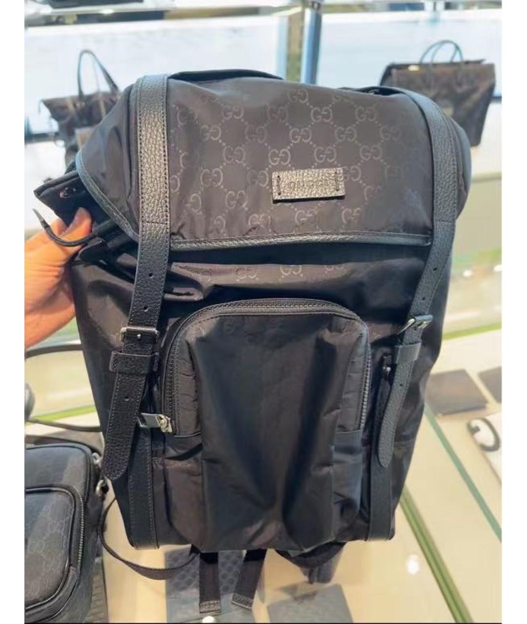 GUCCI Черный тканевый рюкзак, фото 2
