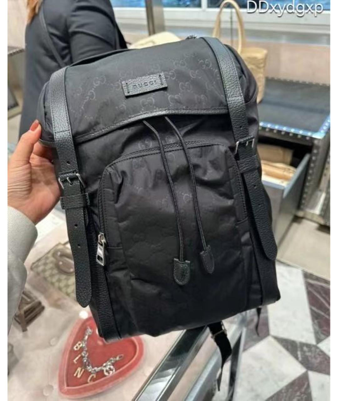 GUCCI Черный тканевый рюкзак, фото 3