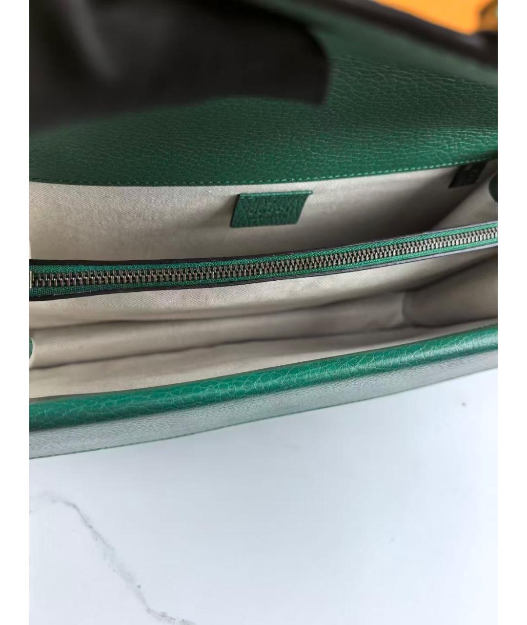 GUCCI Бирюзовая кожаная сумка через плечо, фото 7