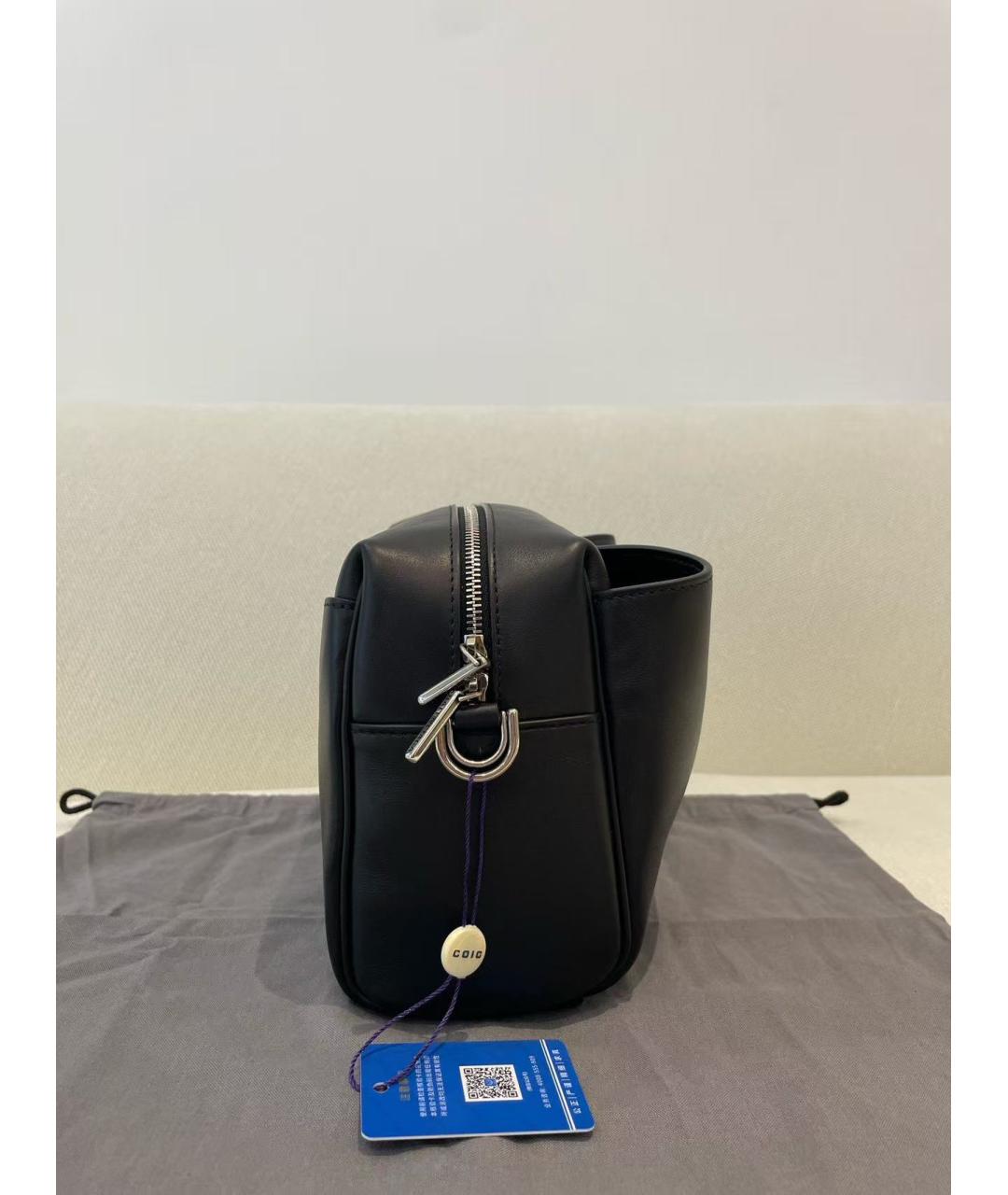 BALENCIAGA Черная кожаная сумка через плечо, фото 5