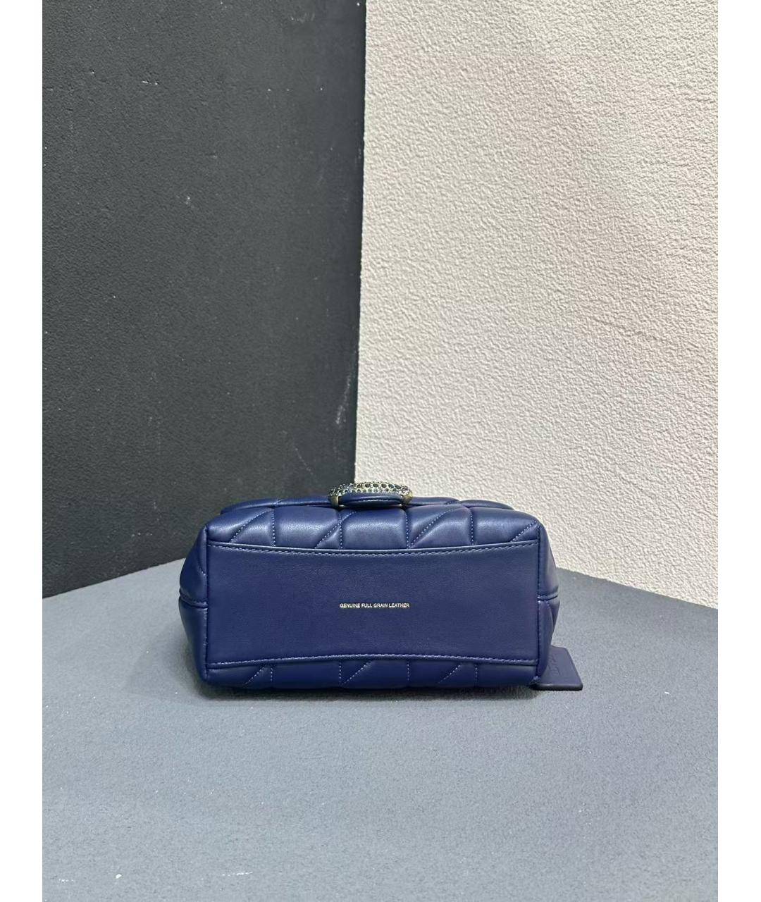 COACH Голубая кожаная сумка через плечо, фото 5