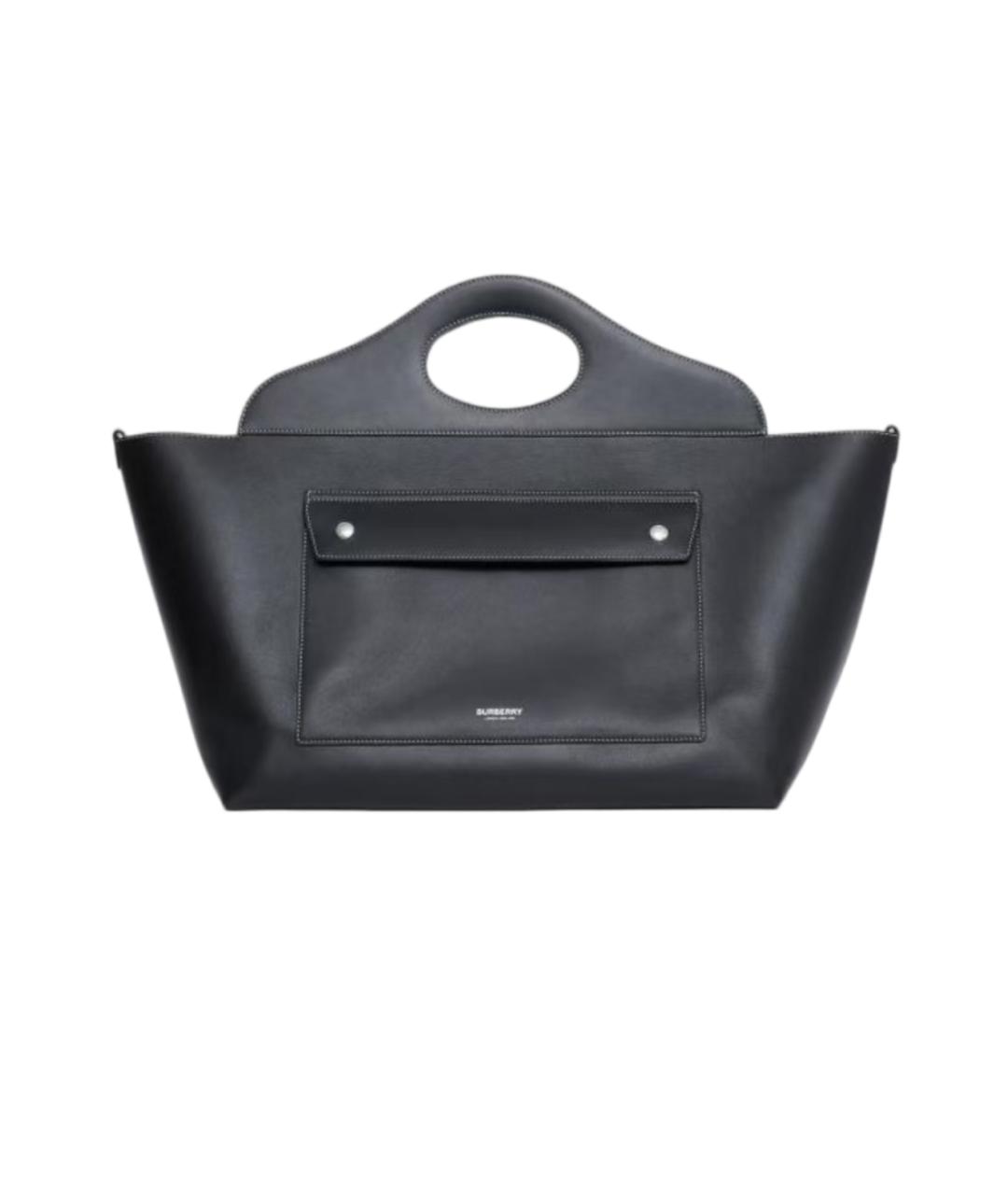 BURBERRY Черная кожаная сумка через плечо, фото 5