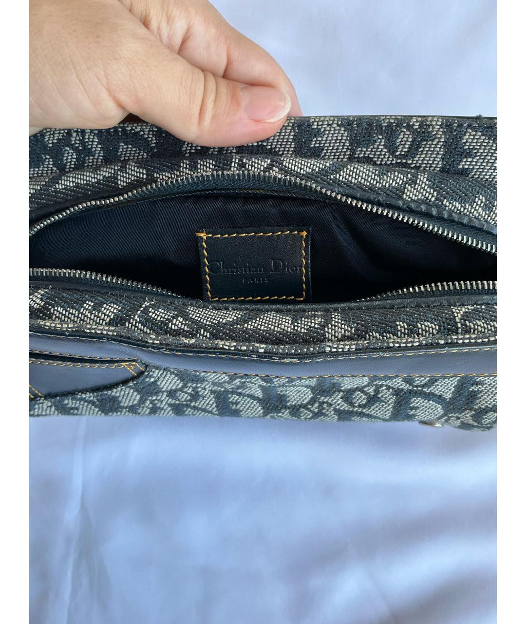 CHRISTIAN DIOR Синяя тканевая косметичка, фото 5