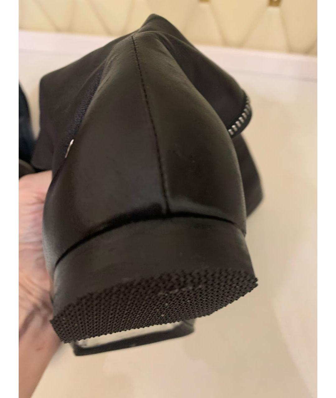 CHANEL Черные кожаные сапоги, фото 4