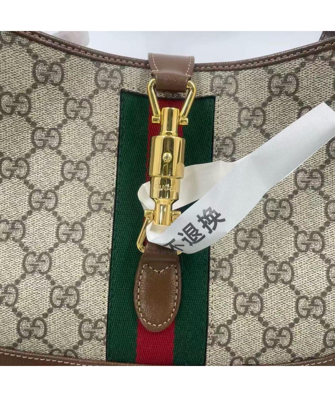 GUCCI Коричневая кожаная сумка через плечо, фото 6