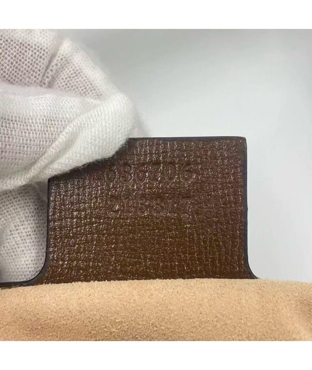 GUCCI Коричневая кожаная сумка через плечо, фото 5