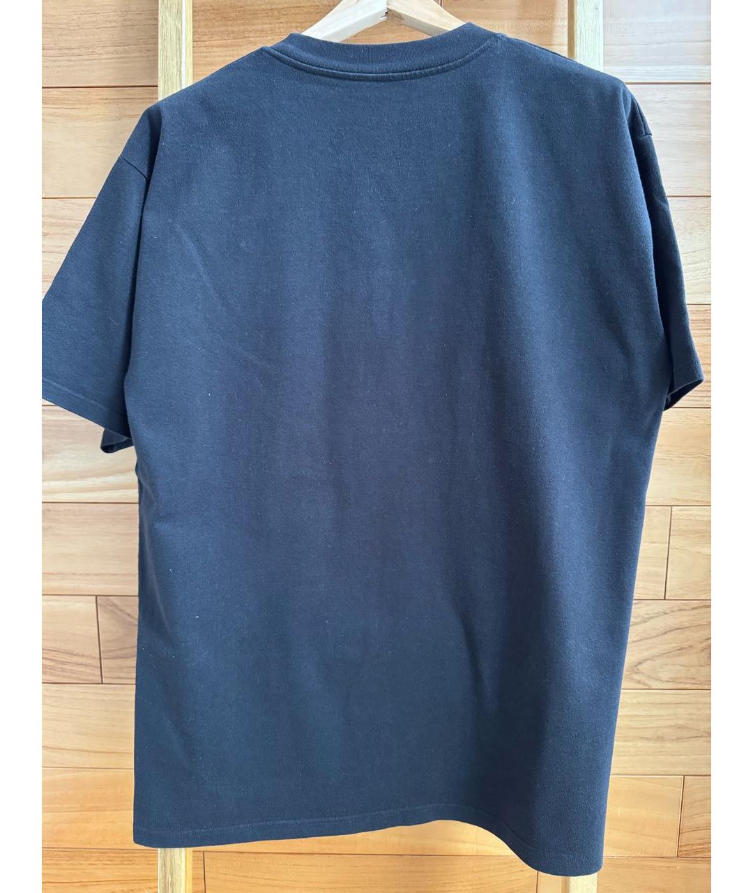 GOLDEN GOOSE DELUXE BRAND Черная хлопковая футболка, фото 2