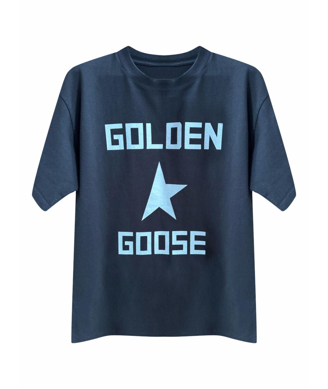 GOLDEN GOOSE DELUXE BRAND Черная хлопковая футболка, фото 1