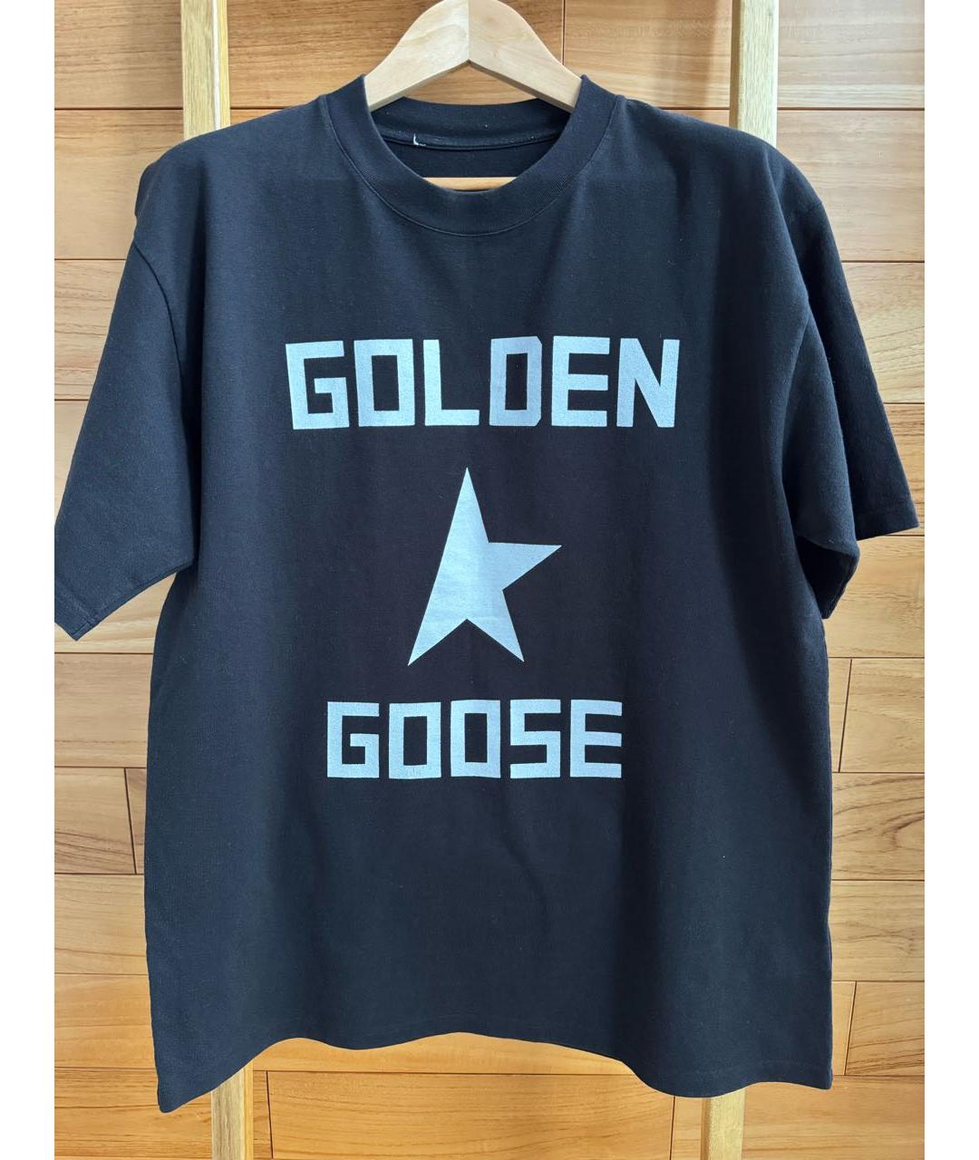 GOLDEN GOOSE DELUXE BRAND Черная хлопковая футболка, фото 6