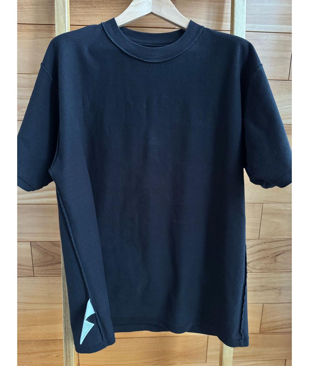 GOLDEN GOOSE DELUXE BRAND Черная хлопковая футболка, фото 3